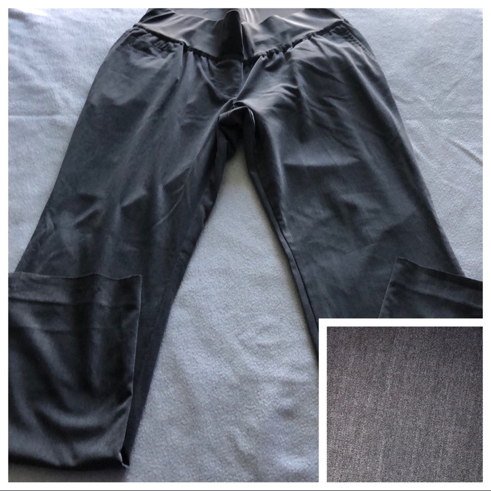 LIZ LANGE MATERNITY GREY DRESS PANTS - Picture 1 of 12